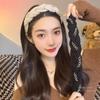 Otoño e Invierno Lana Trenzada Cadena Diadema para el Cabello para Mujer Parte Superior Craneal Alta Cueva de Cabello para Salir Pinza para el Cabello Combinable Diadema para Lavar la Cara Maquillaje Tocado
