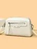 Bolsa Pequena Versátil para Mulheres 2025 Nova Bolsa Transversal Simples Couro Macio Moderno Bolsa para Celular Bolsa Casual para Mãe de Meia-Idade Tendência