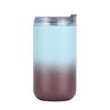 Taza de cáscara de huevo en forma de U transfronteriza, spray de alto valor de color, taza de café de acero inoxidable 304, taza de agua de moda para acompañar en el coche, taza termo