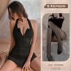 Deseo Sexy Lencería Sexy Uniforme Tentador Club Nocturno Falda de Cadera Secretaria Bata de Batalla Libre Traje de Pasión 0734