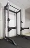 Rack de potencia medio para sentadillas Rack comercial de marco estrecho Powerlifting Culturismo Rack para press de banca Multifuncional Barra de dominadas Equipo de fitness para el hogar
