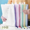 Bolsa para Archivos Engrosada Bolsa Transparente de Malla con Cremallera Gran Capacidad Bolsa para Almacenamiento de Exámenes A4 Portaboletos Uso Estudiantil Papelería Impermeable