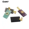 Wt-P2011 Exportación Más Vendido Pequeño Sol Dorado Incrustado Piedra Natural de Colores Colgante Rectangular Accesorios Hechos a Mano