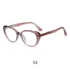 Nuevas y Elegantes Monturas de Gafas Cat-Eye con un Ambiente de Moda, Bloqueo de Luz Azul, Adecuadas para Lentes Graduados, Montura de Propionato Tr, Lentes Sin Graduar Disponibles