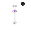 Anillo labial de acero de titanio G23 para dientes internos, nuevo, transfronterizo de Amazon, clavo para oreja Aobao ASTM F136, joyería de perforación de titanio