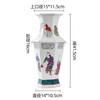 Vaso Cerâmico Antigo Pastel de Jingdezhen Dinastias Ming e Qing Figura Hexagonal Vaso Cerâmico Ornamentos Decorativos Ornamentos de Alto Padrão