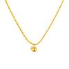 Acero de Titanio No se Desvanece Cuenta Redonda Frijol Dorado Collar para Mujer Lujo Ligero Diseño de Nicho Diseño de Sentido Avanzado Cadena de Cuentas de Arroz para Mujer