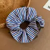 Diademas de Tela Rayadas Retro Japonesas y Coreanas de Doble Capa, Coleteros Exquisitos de Alta Gama, Accesorios para el Cabello Versátiles de Moda para Otoño e Invierno para Mujeres