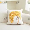 Funda de almohada Funda de almohada bordada Árbol de la vida de verano Patrón bordado Funda de cojín bordada plana simple Venta al por mayor Almohada fresca