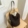Bolso tejido de paja transfronterizo para mujer, de un solo hombro, bandolera, gran capacidad, tejido, de un solo hombro, estilo vacacional en la playa, bolso de mano para el día a día