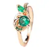 Bestseller transfronterizo: Anillo abierto de zircón azul fresco y elegante, versátil anillo de oro hueco retorcido con zircón azul