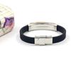 Pulseira de silicone nova europeia e americana moda Pulseira de palma dourada de Fátima pulseira personalizada de aço inoxidável para homens e mulheres