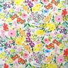 Popeline de algodão colorido estampado, vestido de camisa infantil fresco, estampa floral reativa de algodão