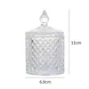 Porta-velas com tampa em formato de sino dourado de vidro para aromaterapia altamente atraente, porta-velas de vidro estilo iurte, copo de vela DIY feito à mão
