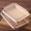 Caja de Embalaje para Sushi de Papel Kraft de Celebridad de Internet Rectangular Caja de Papel de Arroz de Alga Marina Desechable de Alta Gama Comercial con Tapa