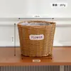 Macetas Cónicas de Plástico Tejido Transfronterizas, Cestas Florales Tejidas a Mano Tipo Ratán, Cestas Decorativas de Escritorio para Plantas Verdes, Macetas de Jardinería