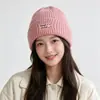 Gorro de Punto Grueso Casual a Prueba de Viento Nuevo Otoño e Invierno para Mujer, Gorro de Lana Bordado para Hombre, Gorro Cálido para Exteriores con Protección para los Oídos