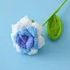 Rosas Tejidas de Hilo Transfronterizas para San Valentín y el Día de la Madre, Flores Artificiales Decorativas de Alta Calidad, Rosas Puntiagudas Hechas a Crochet a Mano