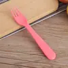 Material PP de grado alimenticio tenedor de fruta multifuncional tenedor de fruta de dibujos animados para niños cuchara de plástico para niños tenedor de plástico seguridad
