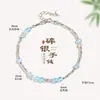 Pulsera de Perlas Naturales y Plata 925 con Cuentas Frescas Moda Femenina Joyería de Pañuelo Azul de Dedo de Gama Alta para Novias
