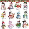Navidad Decoraciones de Árbol de Navidad Muñeco de Nieve de Madera de Año Nuevo Señales Colgantes de Muñeco de Nieve Navideño Regalos para Fiestas