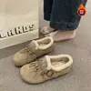 Zapatos Birkenstock Retro con Borlas para Mujer 2026 Nuevo Estilo de Invierno Zapatos Peludos Cálidos con Forro de Lana Zapatos de Algodón con Suela Blanda Súper Suaves