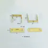 Caja de regalo con base dorada y puente de arco, con asa, joyero, caja de regalo con accesorios de cierre de pasador metálico