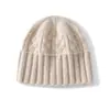 Clásico Otoño/Invierno Nueva Moda Cachemir Tejido Pequeño Tejido de Trenza Sombrero Cálido para Viajar Color Sólido Simple Cubrecabezas Sombrero Protector de Orejas