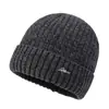 Gorro de Lana para Hombre Otoño e Invierno Nuevo Cálido Gorro de Punto Protección para los Oídos al Aire Libre Gorro de Deslizamiento Gorro Grueso con Felpa Europeo y Americano