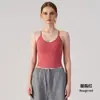 Roupa Íntima Esportiva ao Ar Livre Transfronteiriça Feminina para Corrida com Tiras Finas Pilates Fitness Sutiã Decote Baixo Sexy Roupas de Yoga Colete