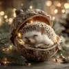 Enfeite de Natal de Bolota de Animal da Floresta Transfronteiriço