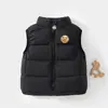Otoño/Invierno 2026 Nuevo Moda Versátil de Algodón para Bebés y Niños Pequeños Chaleco Niños Niñas Bebé Elegante Color Sólido Ropa Exterior Superior Tendencia