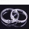 Anillo de Pareja de Moda Weihua Plateado Anillo Elegante para Mujer Anillo de Pareja Nudo Eterno para Hombre Joyería Coreana