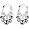 Pendientes S925 para mujer, estilo japonés, sencillos, con cuentas ligeras, pequeños, con hebilla, cortos, bonitos y elegantes, G6583