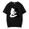 Teoría de la bala rueda de bala rota juego de baile anime periférico levanta la mano oso sonrisa oso manga corta principal camiseta de algodón verano