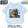 Camiseta Delta Force Infantil Merchandising de Jogo Azul Escuro Manga Curta Roupa Masculina Top 100% Algodão Operador Weilong