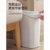 Papelera de Espacio Estrecho para Uso Doméstico, Cubo de Basura de Plástico Estrecho para Baño Sin Tapa, Papelera Rectangular para Espacios Angostos