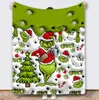Monstro Verde de Natal Grinch Flanela Impressão Digital Manta de Cochilo Manta de Sofá Manta de Ar Condicionado Dropshipping