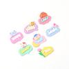 Urso bonito coelhinho Inglês Label diy Creme Cola Telefone Caso Headwear Acessórios para o cabelo Geladeira Adesivos Acessórios de resina
