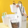Cesta de armazenamento suspensa pequena para cozinha e banheiro Mini Pure White Plastic Card Cesta suspensa Caixa de armazenamento pequena para Sundries