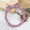 Anillo para el cabello trenzado de color coreano a juego directo de fábrica, cuerda para el cabello gruesa de alta elasticidad, cuerda para el cabello anudada tejida a mano, accesorios para el cabello