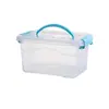 Set de 3 piezas de cajas de almacenamiento portátiles, cajas organizadoras de color sólido para llevar en la mano, cajas de almacenamiento, cajas de refrigeración para frutas, cajas para mantener la frescura para acampar