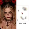 Pegatinas Faciales de Maquillaje Mate Nuevas de Halloween Transfronterizas para Fiestas y Actuaciones Festivas Pegatinas de Tatuaje Facial Temporales