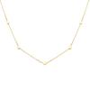 Gargantilla Lujo Ligero Diseño Nicho S Cadena Plana Acero Titanio Oro 18K Collar Clavícula Cuentas Pequeñas Doradas Efecto Adelgazante