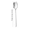 Cuchara de Acero Inoxidable 316 Cuchara de Postre Tenedor Dos en Uno Cuchara para Ensalada Cuchara Redonda Cabeza Cuadrada Cuchara para Comer Cuchara de Mesa de Acero Inoxidable