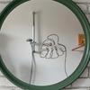 Adhesivos de pared de espejo de flores en blanco y negro decorativos para baño, espejo de inodoro, pintura autoadhesiva, adhesivos de pared removibles de PVC