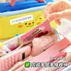 Bolsa de Lápices de Gran Capacidad con Dibujos Animados Lindos y Combinación de Colores Huhu para Estudiantes de Secundaria Estuche Portátil Multicapa Bolsa de Almacenamiento para Material de Oficina