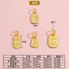 Colgante de paz y fortuna de plata pura S925, estilo chino tradicional carácter "Fu" accesorio de plata DIY, pulsera de cuerda trenzada amuleto de la fortuna colgante