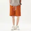 Pantalones Cortos Deportivos Casuales Sueltos de Verano para Hombre, Pantalones de Cinco Puntos de Marca de Moda Tendencia, Pantalones de Color Sólido, Pantalones de Playa Transpirables que Absorben el Sudor