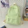 2026 Nueva Moda Casual Mochila Escolar Estilo Coreano Color Sólido Fresco Mochila para Estudiantes de Secundaria y Universidad Mochila de Campus para Mujeres